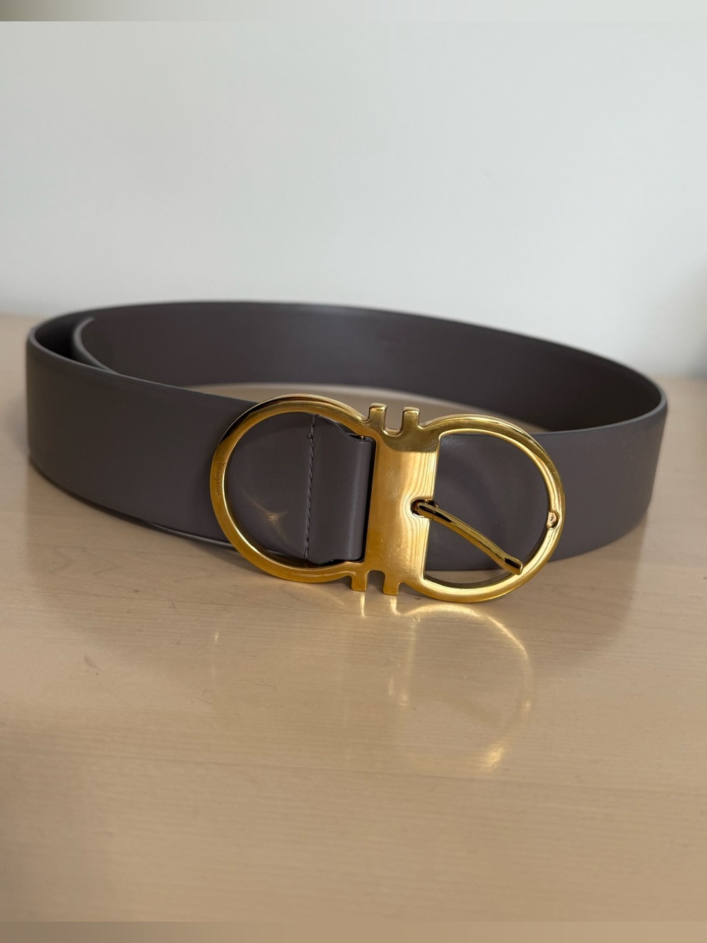 Salvatore Ferragamo Gancini Leather Belt
